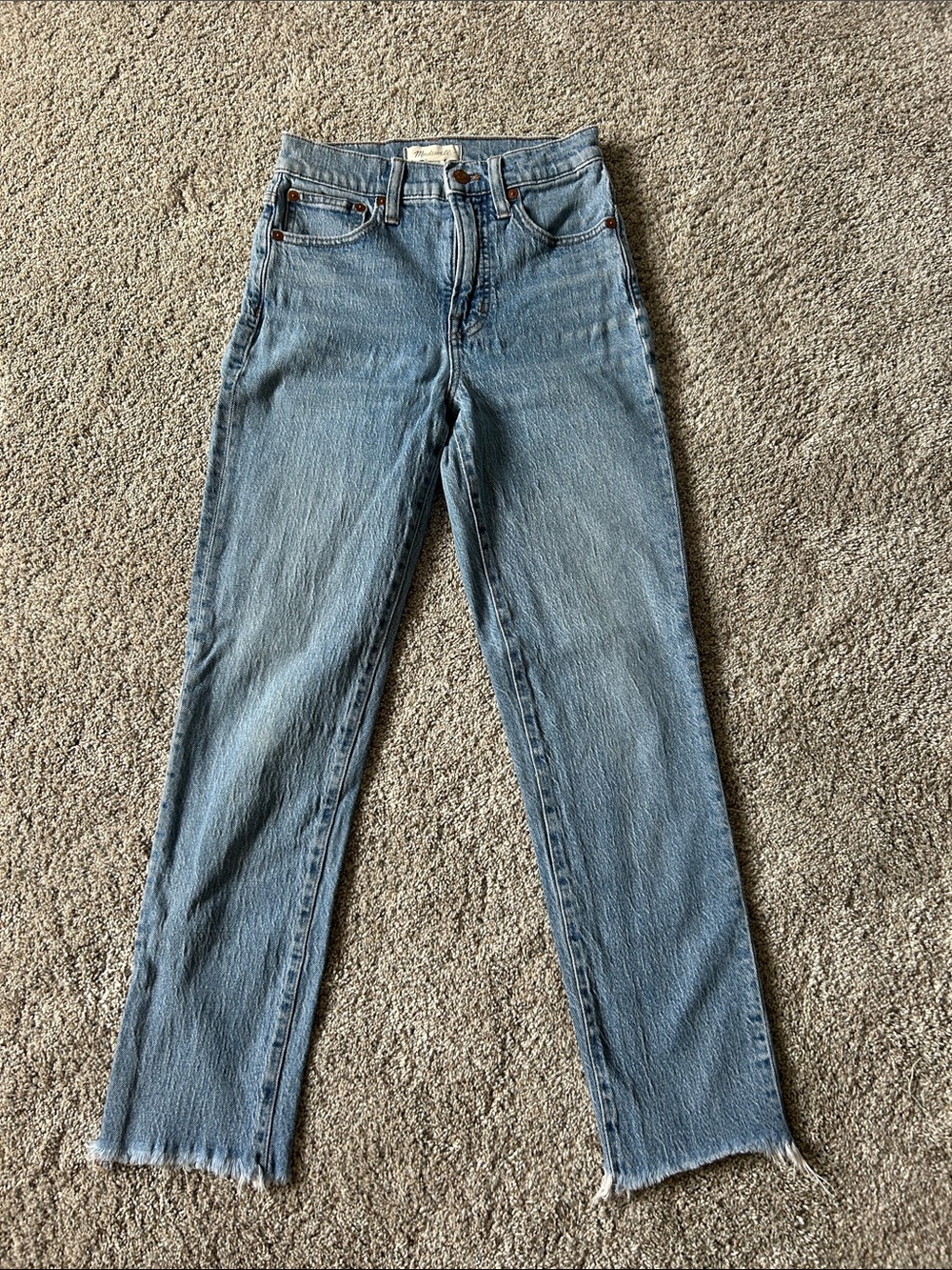 Madewell The Perfect Vintage Jean Light Blue High-Rise Straight Leg Size 24